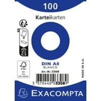 Exacompta Indexkaarten 3308B A8 Wit 5,2 x 7,4 x 2,3 cm Pak van 48