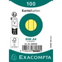Exacompta Indexkaarten 38089SB A8 Geel 5,2 x 7,4 x 2,3 cm Pak van 48