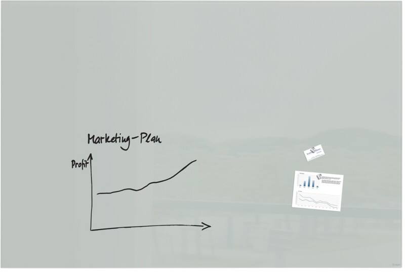 Sigel Artverum Glasbord Magnetisch Enkel 180 (B) x 120 (H) cm Grijs