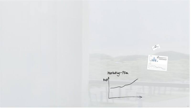 Sigel Artverum Glasbord Magnetisch Enkel 240 (B) x 120 (H) cm Wit