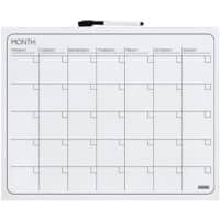 DESQ Maandplanner Magnetisch Schroeven 50 (B) x 40 (H) cm Metaal Wit