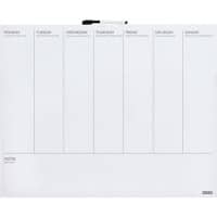 DESQ Weekplanner Magnetisch Schroeven 50 (B) x 40 (H) cm Metaal Wit