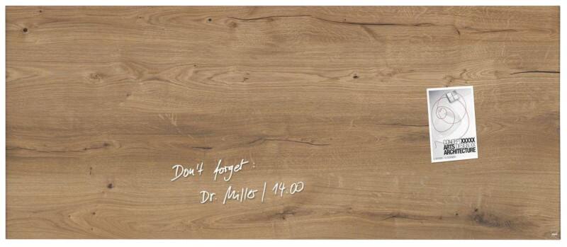 Sigel Glasbord Wandmontage Magnetisch Enkel 130 (B) x 55 (H) cm Bruin