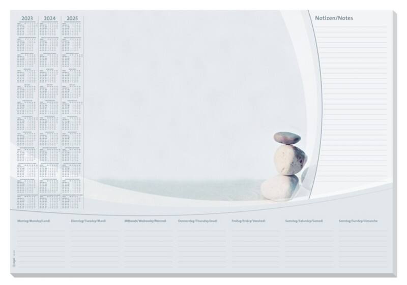 Sigel Harmony Bureauonderlegger Papier Grijs, wit 59,5 x 41 cm 5 Stuks