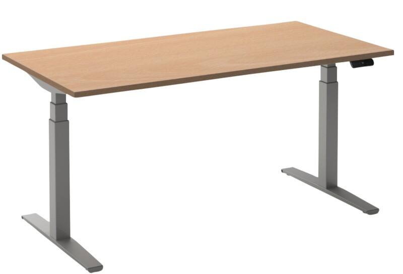 Ceha Adjust 2 Plus Elektrisch hoogteverstelbaar Zit-sta-bureau Rechthoekig Beuken T-Voet 1,400 (B) x 800 (D) x 1,300 (H) mm Melamine, metaal