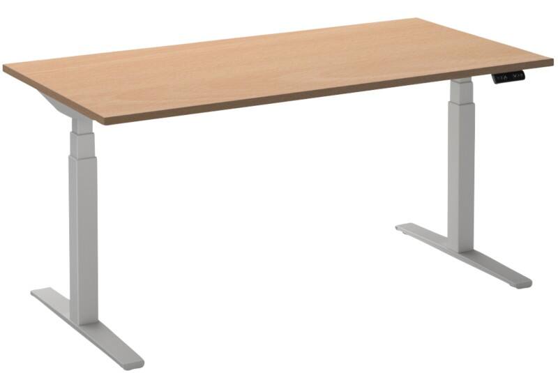 Ceha Adjust 2 Plus Elektrisch hoogteverstelbaar Zit-sta-bureau Rechthoekig Beuken T-Voet 1,400 (B) x 800 (D) x 1,300 (H) mm Melamine, metaal