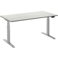 Ceha Rechthoekig Zit-sta-bureau Elektronisch In hoogte verstelbaar Wit Melamine, metaal Wit 1.800 x 800 x 1.300 mm Snelle montage