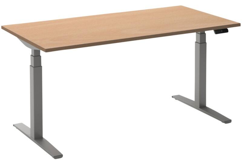 Ceha Adjust 2 Plus Elektrisch hoogteverstelbaar Zit-sta-bureau Rechthoekig Beuken T-Voet 1,800 (B) x 800 (D) x 1,300 (H) mm Melamine, metaal