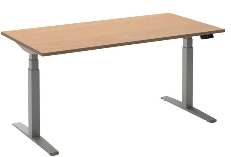 Ceha Adjust 2 Plus Elektrisch hoogteverstelbaar Zit-sta-bureau Rechthoekig Beuken T-Voet 1,800 (B) x 900 (D) x 1,300 (H) mm Melamine, metaal