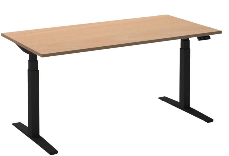 Ceha Adjust 2 Plus Elektrisch hoogteverstelbaar Zit-sta-bureau Rechthoekig Beuken T-Voet 2,000 (B) x 800 (D) x 1,300 (H) mm Melamine, metaal