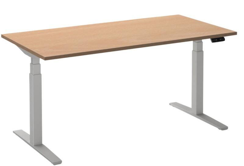 Ceha Adjust 2 Plus Elektrisch hoogteverstelbaar Zit-sta-bureau Rechthoekig Beuken T-Voet 2,000 (B) x 800 (D) x 1,300 (H) mm Melamine, metaal