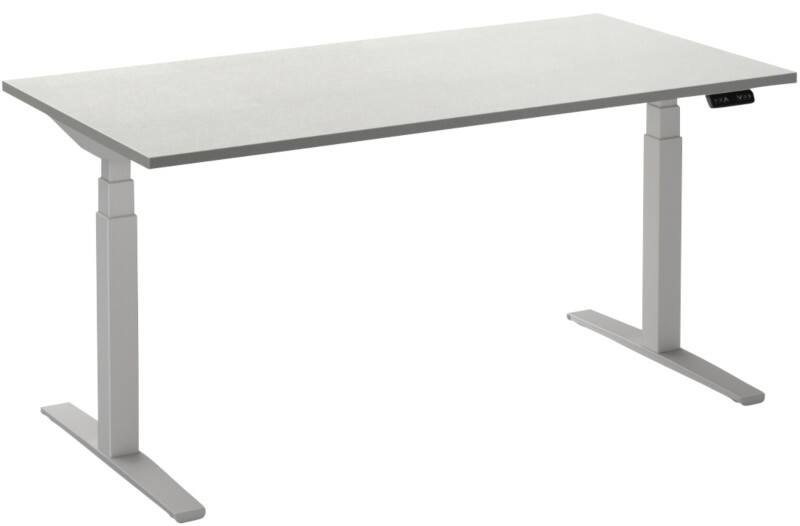 Ceha Adjust 2 Plus Elektrisch hoogteverstelbaar Zit-sta-bureau Rechthoekig Wit T-Voet 2,000 (B) x 800 (D) x 1,300 (H) mm Melamine, metaal