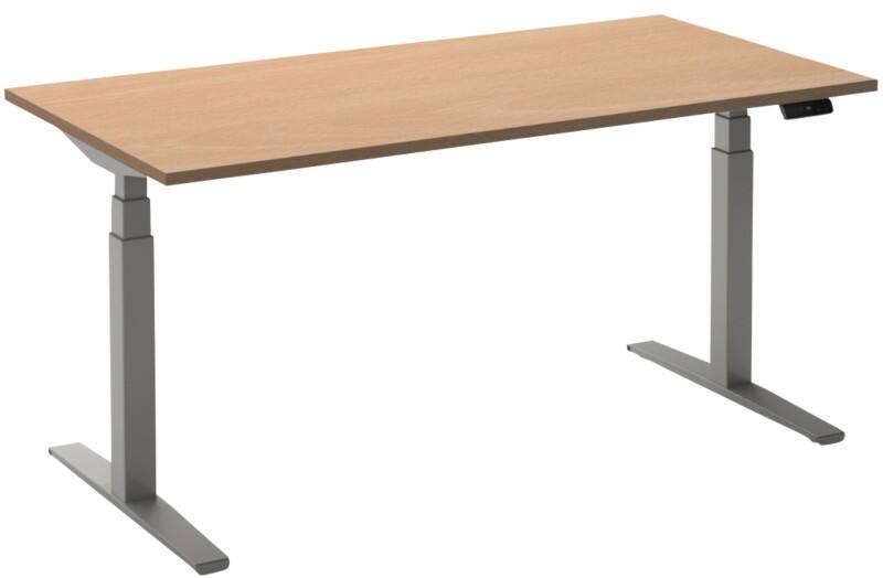 Ceha Adjust 2 Plus Elektrisch hoogteverstelbaar Zit-sta-bureau Rechthoekig Beuken T-Voet 1,400 (B) x 800 (D) x 1,300 (H) mm Melamine, metaal