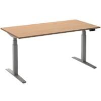 Ceha Adjust 2 Plus Elektrisch hoogteverstelbaar Zit-sta-bureau Rechthoekig Beuken T-Voet 1,400 (B) x 800 (D) x 1,300 (H) mm Melamine, metaal