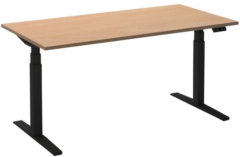 Ceha Adjust 2 Plus Elektrisch hoogteverstelbaar Zit-sta-bureau Rechthoekig Beuken T-Voet 1,800 (B) x 800 (D) x 1,300 (H) mm Melamine, metaal