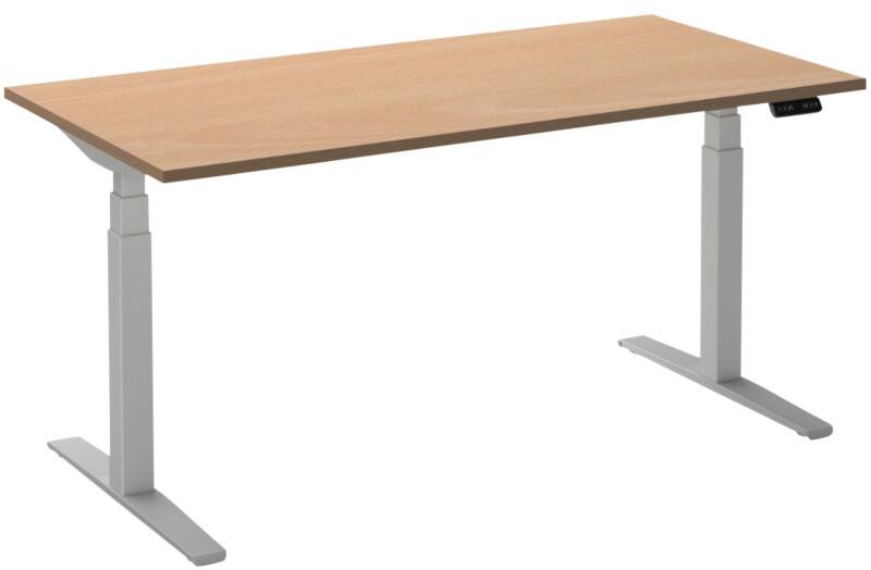Ceha Adjust 2 Plus Elektrisch hoogteverstelbaar Zit-sta-bureau Rechthoekig Beuken T-Voet 1,800 (B) x 800 (D) x 1,300 (H) mm Melamine, metaal