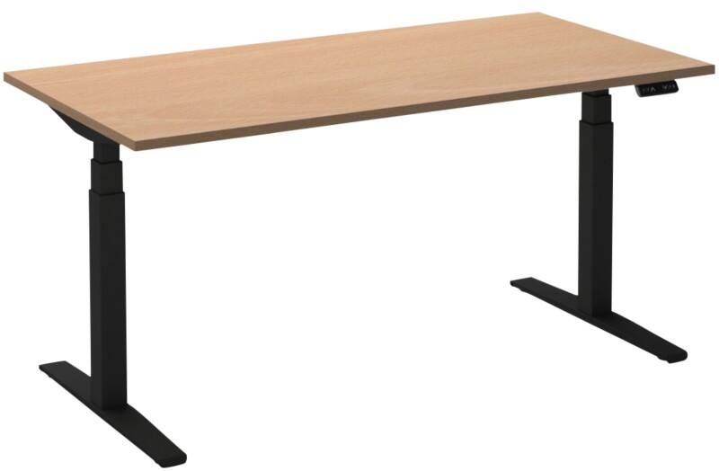 Ceha Adjust 2 Plus Elektrisch hoogteverstelbaar Zit-sta-bureau Rechthoekig Beuken T-Voet 1,800 (B) x 900 (D) x 1,300 (H) mm Melamine, metaal