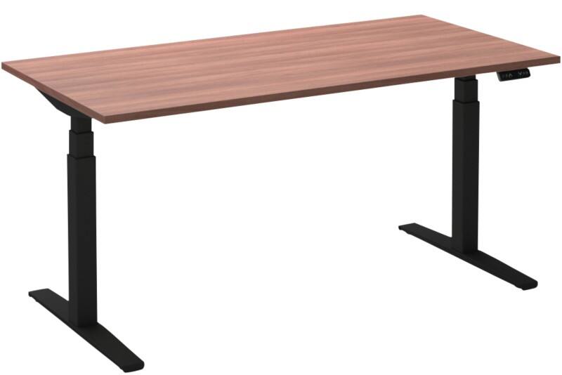 Ceha Adjust 2 Plus Elektrisch hoogteverstelbaar Zit-sta-bureau Rechthoekig Havanabruin Eiken T-Voet 1,200 (B) x 800 (D) x 1,300 (H) mm Melamine, metaal