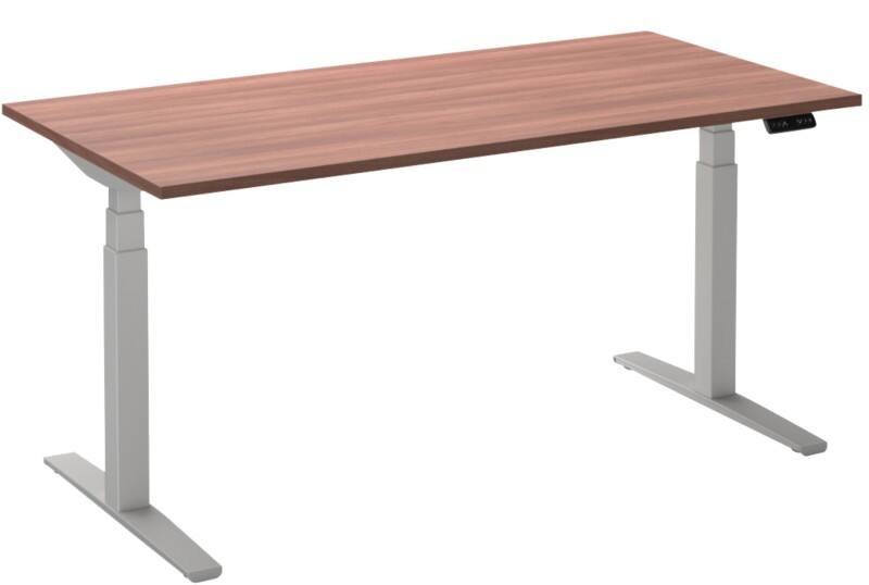 Ceha Adjust 2 Plus Elektrisch hoogteverstelbaar Zit-sta-bureau Rechthoekig Havanabruin Eiken T-Voet 1,200 (B) x 800 (D) x 1,300 (H) mm Melamine, metaal
