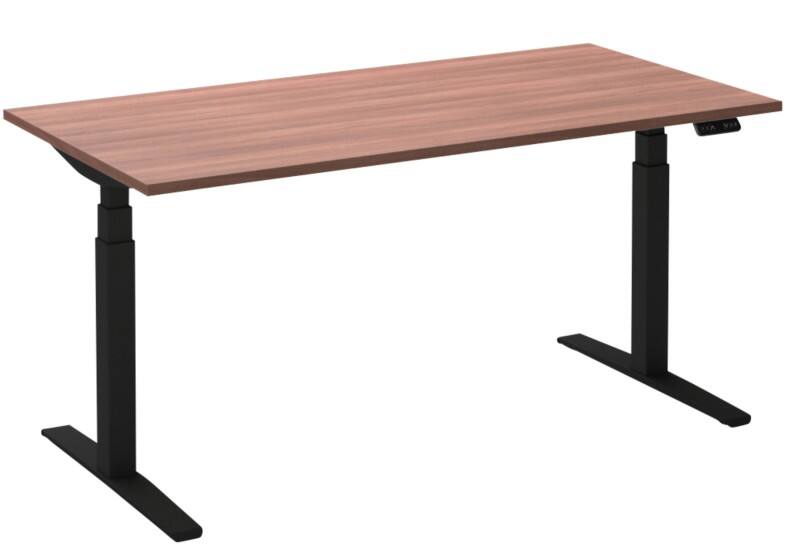 Ceha Adjust 2 Plus Elektrisch hoogteverstelbaar Zit-sta-bureau Rechthoekig Havanabruin Eiken T-Voet 1,800 (B) x 800 (D) x 1,300 (H) mm Melamine, metaal