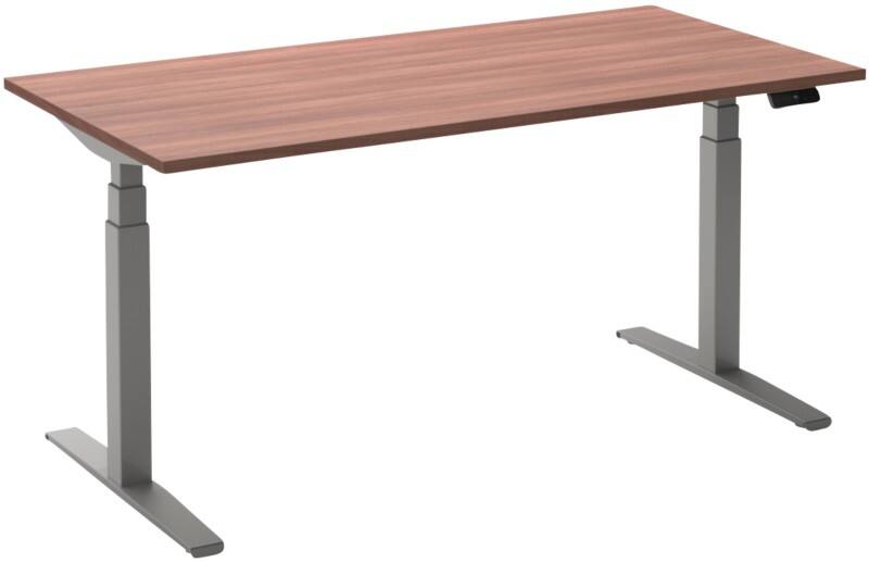 Ceha Adjust 2 Plus Elektrisch hoogteverstelbaar Zit-sta-bureau Rechthoekig Havanabruin Eiken T-Voet 1,800 (B) x 800 (D) x 1,300 (H) mm Melamine, metaal