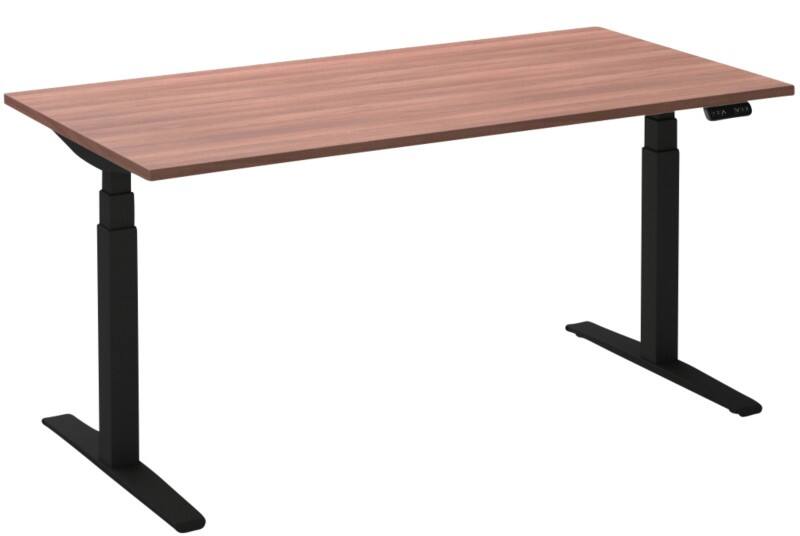 Ceha Adjust 2 Plus Elektrisch hoogteverstelbaar Zit-sta-bureau Rechthoekig Havanabruin Eiken T-Voet 1,800 (B) x 900 (D) x 1,300 (H) mm Melamine, metaal