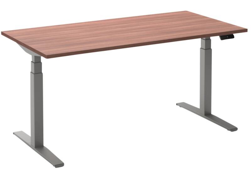 Ceha Adjust 2 Plus Elektrisch hoogteverstelbaar Zit-sta-bureau Rechthoekig Havanabruin Eiken T-Voet 1,800 (B) x 900 (D) x 1,300 (H) mm Melamine, metaal