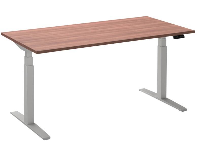 Ceha Adjust 2 Plus Elektrisch hoogteverstelbaar Zit-sta-bureau Rechthoekig Havanabruin Eiken T-Voet 1,800 (B) x 900 (D) x 1,300 (H) mm Melamine, metaal