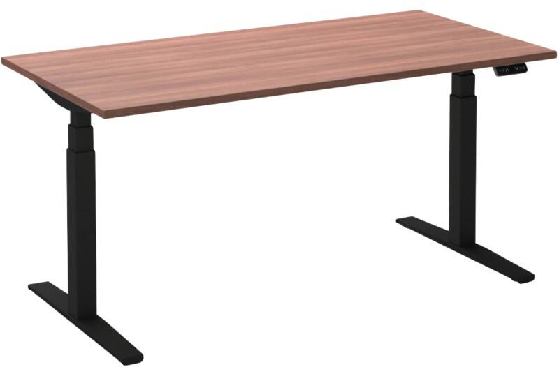 Ceha Adjust 2 Plus Elektrisch hoogteverstelbaar Zit-sta-bureau Rechthoekig Havanabruin Eiken T-Voet 1,600 (B) x 800 (D) x 1,300 (H) mm Melamine, metaal