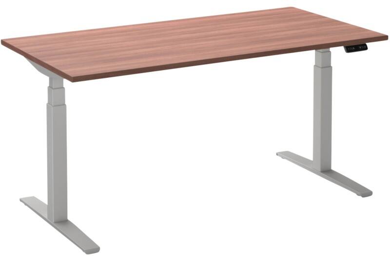 Ceha Adjust 2 Plus Elektrisch hoogteverstelbaar Zit-sta-bureau Rechthoekig Havanabruin Eiken T-Voet 1,800 (B) x 900 (D) x 1,300 (H) mm Melamine, metaal