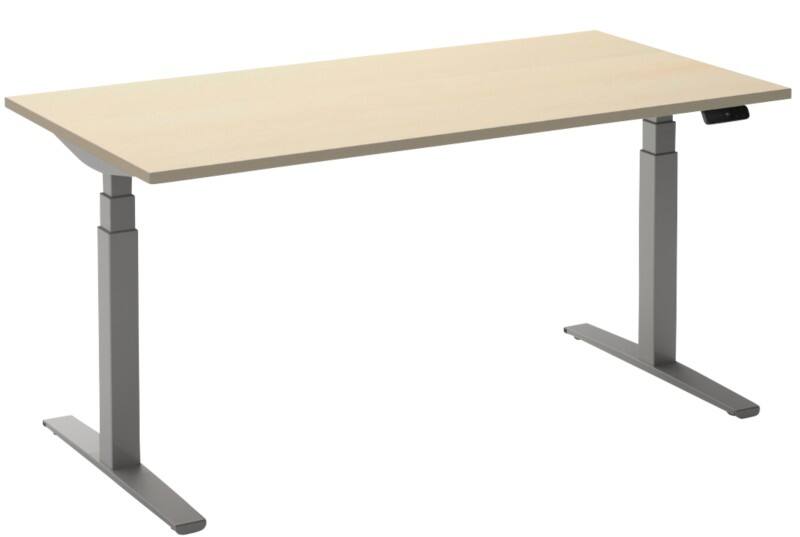 Ceha Adjust 2 Plus Elektrisch hoogteverstelbaar Zit-sta-bureau Rechthoekig Ahorn T-Voet 1,200 (B) x 800 (D) x 1,300 (H) mm Melamine, metaal