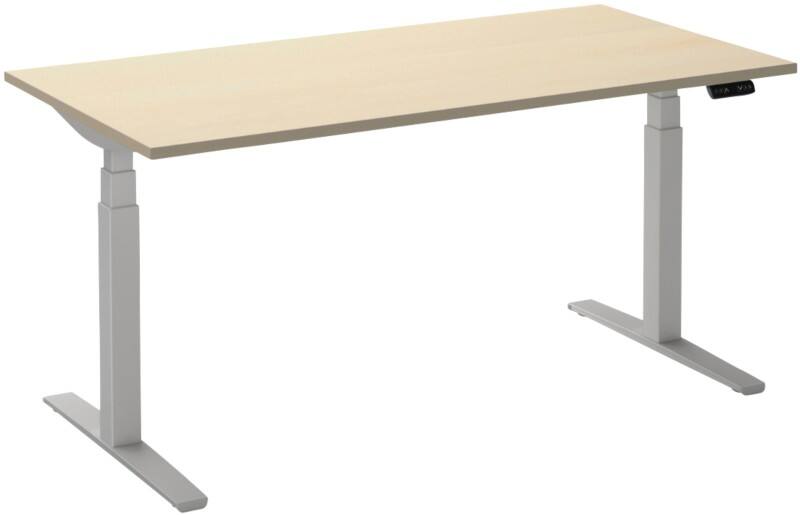 Ceha Adjust 2 Plus Elektrisch hoogteverstelbaar Zit-sta-bureau Rechthoekig Ahorn T-Voet 1,200 (B) x 800 (D) x 1,300 (H) mm Melamine, metaal