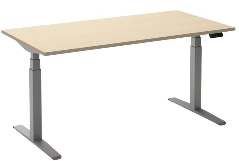 Ceha Adjust 2 Plus Elektrisch hoogteverstelbaar Zit-sta-bureau Rechthoekig Ahorn T-Voet 1,400 (B) x 800 (D) x 1,300 (H) mm Melamine, metaal