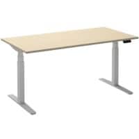 Ceha Adjust 2 Plus Elektrisch hoogteverstelbaar Zit-sta-bureau Rechthoekig Ahorn T-Voet 1,400 (B) x 800 (D) x 1,300 (H) mm Melamine, metaal