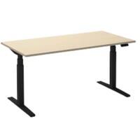 Ceha Adjust 2 Plus Elektrisch hoogteverstelbaar Zit-sta-bureau Rechthoekig Ahorn T-Voet 1,600 (B) x 800 (D) x 1,300 (H) mm Melamine, metaal