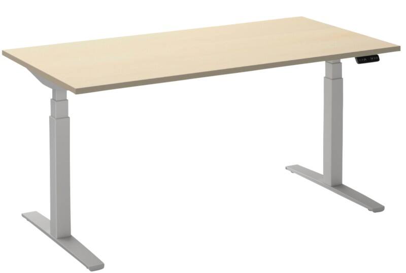 Ceha Adjust 2 Plus Elektrisch hoogteverstelbaar Zit-sta-bureau Rechthoekig Ahorn T-Voet 1,600 (B) x 800 (D) x 1,300 (H) mm Melamine, metaal
