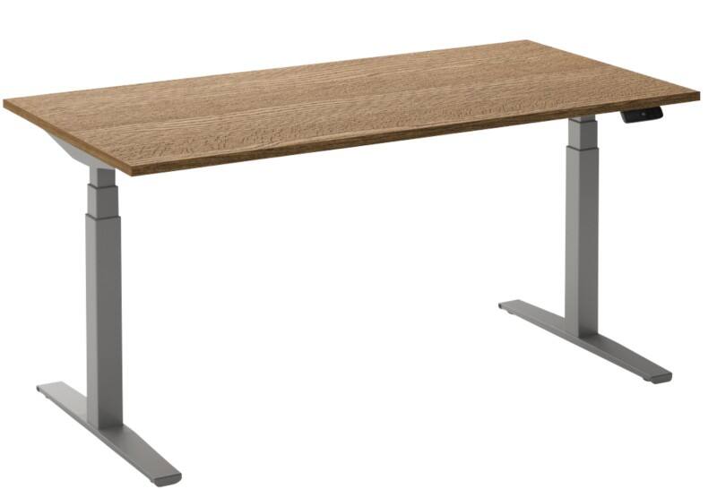 Ceha Adjust 2 Plus Elektrisch hoogteverstelbaar Zit-sta-bureau Rechthoekig Tabak Eiken T-Voet 1,800 (B) x 800 (D) x 1,300 (H) mm Melamine, metaal