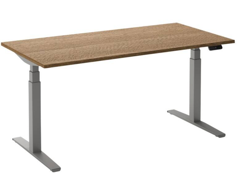 Ceha Adjust 2 Plus Elektrisch hoogteverstelbaar Zit-sta-bureau Rechthoekig Tabak Eiken T-Voet 2,000 (B) x 800 (D) x 1,300 (H) mm Melamine, metaal