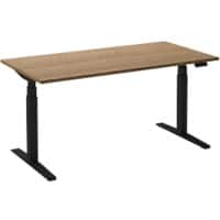 Ceha Adjust 2 Plus Elektrisch hoogteverstelbaar Zit-sta-bureau Rechthoekig Tabak Eiken T-Voet 1,400 (B) x 800 (D) x 1,300 (H) mm Melamine, metaal