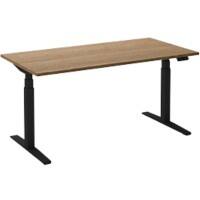 Ceha Adjust 2 Plus Elektrisch hoogteverstelbaar Zit-sta-bureau Rechthoekig Tabak Eiken T-Voet 1,600 (B) x 800 (D) x 1,300 (H) mm Melamine, metaal