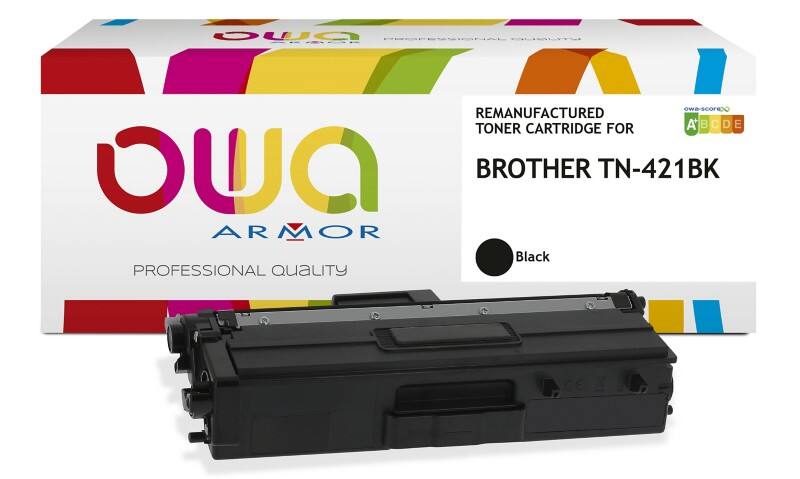 OWA TN-421BK Compatibel Brother Tonercartridge Zwart