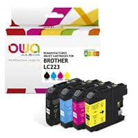 OWA LC223 Compatibel Brother Inktcartridge K10388OW Cyaan, geel, magenta, zwart 4 Stuks