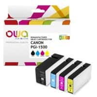 OWA PGI1500XL Compatibel Inktcartridge K10404OW Cyaan, geel, magenta, zwart 4 Stuks