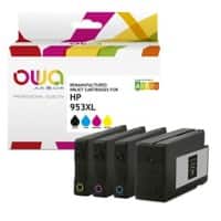 OWA 953XL Compatibel HP Inktcartridge K10452OW Cyaan, geel, magenta, zwart 4 Stuks