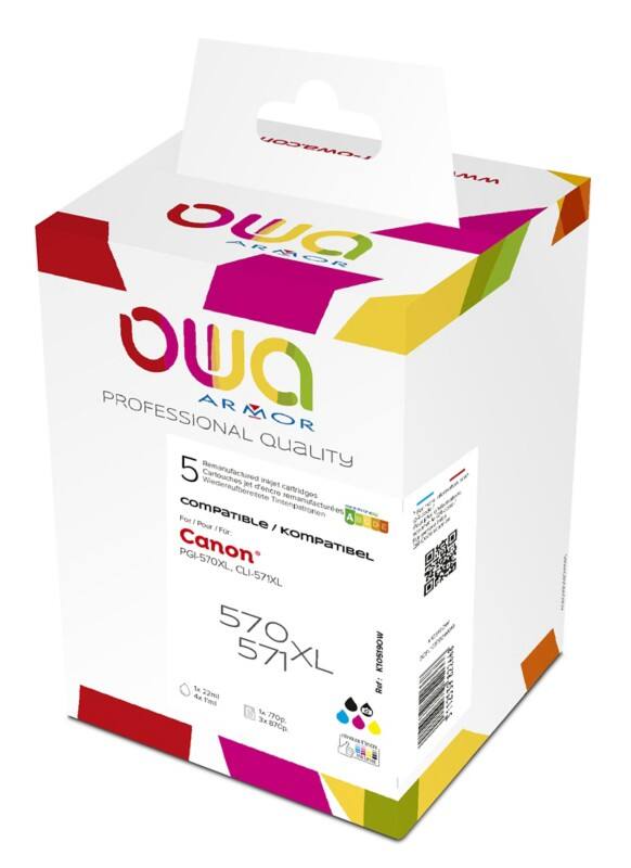 OWA PGI570-CLI571 Compatibel Inktcartridge K10519OW Cyaan, geel, magenta, zwart 4 Stuks