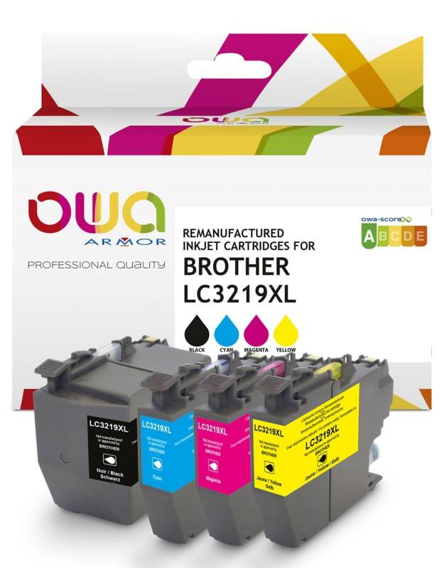 OWA LC3219XL Compatibel Brother Inktcartridge K10535OW Cyaan, geel, magenta, zwart 4 Stuks