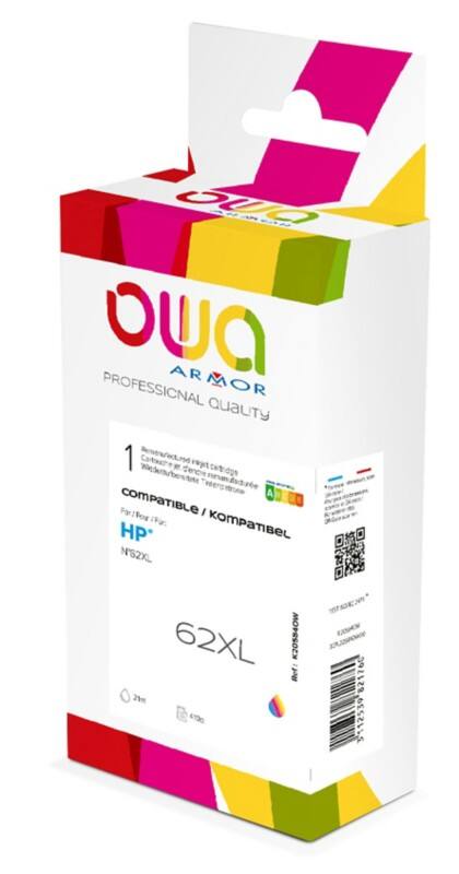 OWA 62XL Compatibel HP Inktcartridge K20584OW Cyaan, geel, magenta 3 Stuks