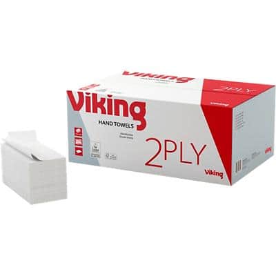 Viking Standard Handdoek V-vouw Wit 2-laags 15 Stuks à 250 Vellen