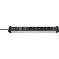 brennenstuhl Premium-Protect-Line Stekkerdoos met USB 1391010620 Overspanningsbeveiliging 6 stopcontacten 3 m Zilver, zwart