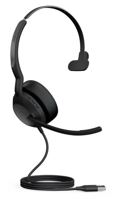 Jabra Evolve2 Bedraad Headset Over het hoofd USB Met Bluetooth Active noise-cancelling Met microfoon Mono Zwart